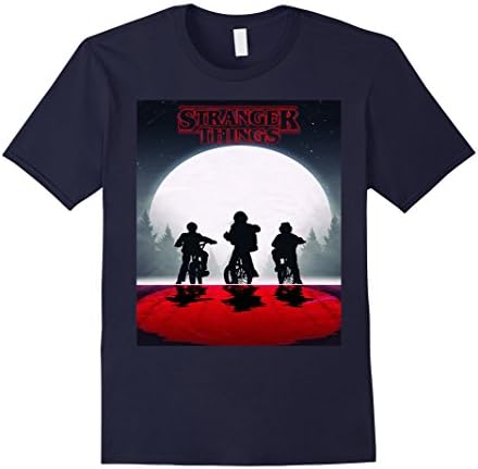 Men's stranger and thing t-shirt Large Navy
