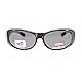 Fit Over Glasses Polarized Sunglasses Oval Frame for Small Glasses Black Brown Stripe