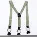 Grey Solid mens Suspenders Clip-end Brace With Y-Back genuine Leather Y&G Fashion Suspenders SP2001
