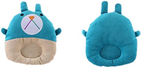 Dooream Newborn Infant Small Baby Sleep Pillow Positioner Flat Head 7.9*8.7inch (one size, Blue Rabbit)