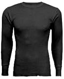 Indera - Mens Thermal Long John Top810LS, Black (Size Medium)