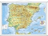 Spanien und Portugal physisch - Wandkarte - 