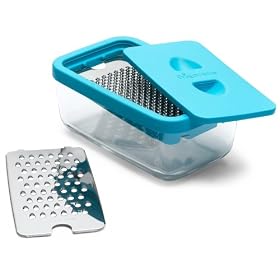 Bormioli Rocco Frigoverre Grater with 2 Stainless Steel Graters, Gift Boxed
