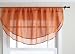 Stylemaster Elegance 60 by 24-Inch Sheer Voile Ascot Valance, Tangerine