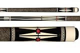 Imperial Medallion Series Black with White Prongs Pool Cue