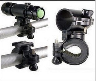 Buyinhouse Practical Tools Practical Style Bicycle Bike Flashlight LED Torch Light Mount Holder 360¡ã rotation Cycling Clip
