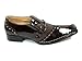 Mens M0734-23B Faux Snake Texture Studded Toe Loafers Shoes Available In 3 Colors
