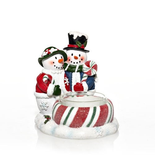 Yankee Candle Snowman Couple Light Holder