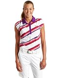 Puma Golf Women's Golf Cap Sleeve Stripe Polo Short Sleeve Polo