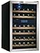 30 Bottle Wine Cooler (Black with Stainless Steel Door Trim) (33 3/16"H x 19 13/16"W x 23 5/16"D)