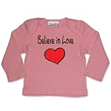 Inspire Clothing Believe In Love Long Sleeve T-Shirt Bubble Gum, 0-3 Months