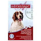 Advantage Red Medium 21lb - 55lb 4pk