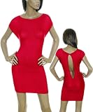 Sexy Celebrity Inspired Fuschia Red Party Clubwear Sweater Dress Open Back S M L
