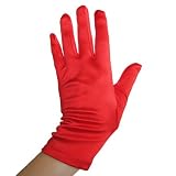 Red Satin Gloves (wrist Length) ~ Great for Formal, Wedding, Theatrical,... by SeasonsTrading