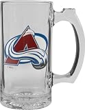 Colorado Avalanche Beer Mug: 3D Logo Glass Tankard
