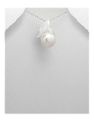 Fresh Water Pearls Pendant Necklace In 92.5 Sterling Silver