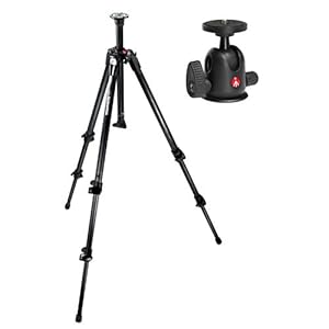 【クリックでお店のこの商品のページへ】Manfrotto カーボンファイバー三脚3 段＋コンパクトボール雲台セット 190CX3，496