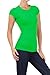 BLVD Women's Basic Solid Round Neck Tee