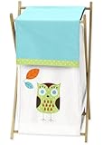 Baby/Kids Clothes Laundry Hamper for Turquoise and Lime Hooty Owl Bedding by Sweet Jojo Designs