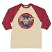 Search : Wonder Woman - Circle Ladies Baseball T-Shirt