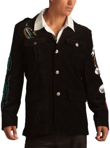 Ed Hardy Men's Born Eagle Velvet Blazer Jacket