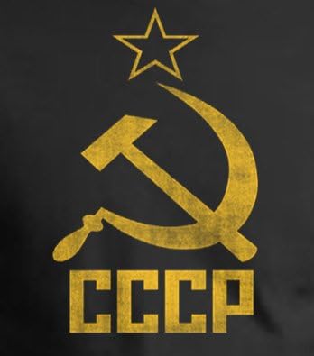 CCCP Tank Hammer Sickle Adult Tanktop - Red