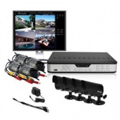 Zmodo PKD-DK4216-500GB H.264 Internet &amp; 3G Phone Accessible 4-Channel DVR with 4 Night Vision Cameras and 500 GB HD