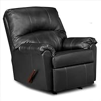 Andover Bonded Leather Recliner in Windsor Black Recliner Type: 3 Way Recliner