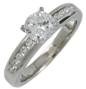 Bague - DPR8208(H) - Anillo de mujer de plata con 11 circonitas (talla: 6.5)