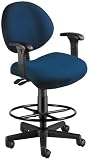 Blue OFM 24 Hour Computer Task Chair with Arms Drafting Kit
