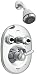 Delta 1824-74 Innovations Pressure Balance Jetted Shower and Bath Faucet with Dual-Spray Showerhead, Chrome