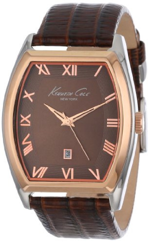 Kenneth Cole IKC1891 - Reloj con correa de acero para hombre, color marrón / gris