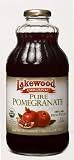 Lakewood Organic PURE Pomegranate Juice - Package Contains SIX 32oz Bottles