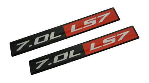 2 x (Pair / Set) Red Black 7.0L LS7 Liter Real 