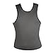 HEROSKY Men's Control Tank Top Sport Corsets Vest Shapewear Ultra Sweat Reversible (L(US Size 6-8), Grey-Black)