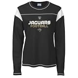 Reebok Jacksonville Jaguars Ladies Black Gemini Too Long Sleeve T-shirt