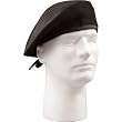 GI Type Black Beret without Flash