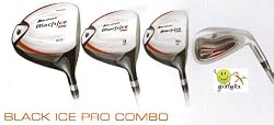 Orlimar Golf Men's Blacxk Ice Edition Golf Club Set; with Hybrid Irons in Left OR Right Hand Regular Length; Fast Shipping!, GRAPHITE SHAFT DRIVER; 3 WOOD 3&4 HYBRIDS; U-CUT 5 IRON through PITCHING WEDGE w/STAINLESS STEEL HEADS & SHAFTS: