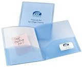 Filing Products Online Shop Ranking 7. Avery Title Pocket Two-Pocket Folders, Light Blue, Pack of 4, (47818)
