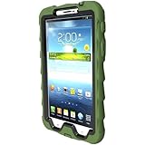 Samsung Galaxy Tab 3 (does not fit LITE) 7 inch (2013) Drop Tech Green Gumdrop Cases Silicone Rugged Shock Absorbing Protective Dual Layer Cover Case