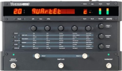 Digitech Vocalist LIVE 5 5-Part Harmony MusIQ Effects Pitch-Correction For Guitarists
