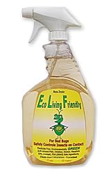 Bed Bugs, Scabies, Mites, Lice are eliminated with 32oz ELF for Bed Bugs from Eco Living Friendly, a 100% environmentally friendly solution to your insect problems. New Guaranteed Formula. EPA 25b(exempt), FDA (GRAS) Safe Ingredients. (32 oz Pre-Mix in ready to use Sprayer Bottle)