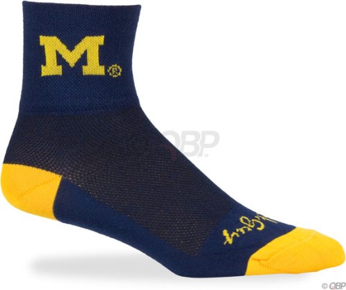 Sockguy Men's Double Knit Mesh Universit Of Michigan-Wolverines Socks Size Large,XLarge SK0276
