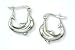 Cute Sterling Silver Dolphin Creole Earrings