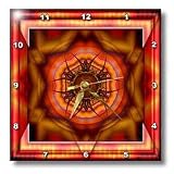 MANDALA meditation harmony InnerPeace red pink gold zen joy chakra energy glowing NewAge - 10x10 Wall Clock