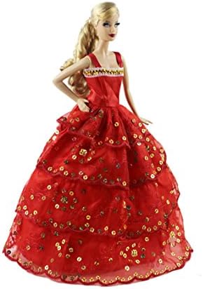 Red Fashion Princess Dress Gown Made Fit for Barbie Doll