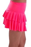 EyeCatchClothing - Amber Neon Ruffle Short Club Party Slinky Skirt