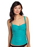 La Blanca Womens Shirr And Now Ots Sweetheart Cup Tankini