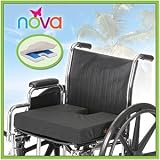 Nova 18" x 16" Coccyx Gel Foam Wheelchair Cushion 3" Thick, Capacity 250 Lbs