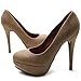 Ollio Women's Shoe Platform Faux Suede Classic High Heel Stiletto Multi Color Pump